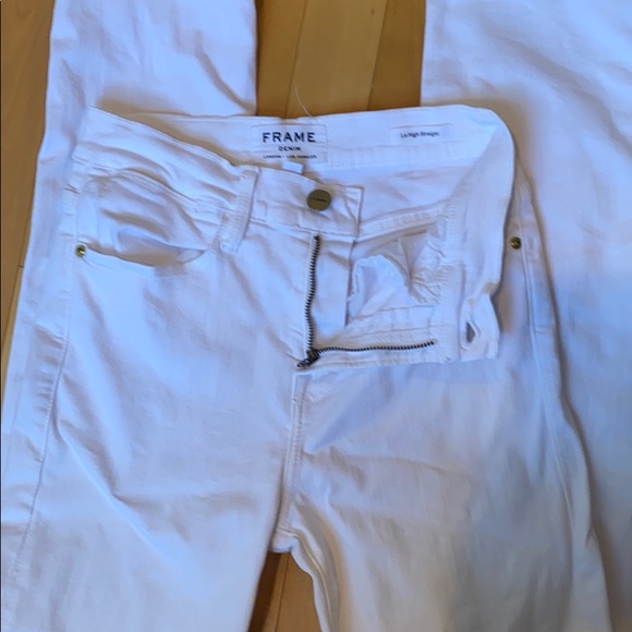 Frame Women's Lhst403 Le High Straight White jeans - Picture 5 of 10